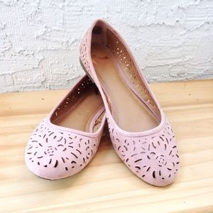 Report | 7.5W | Blush Laser Cut Ballerina Flats